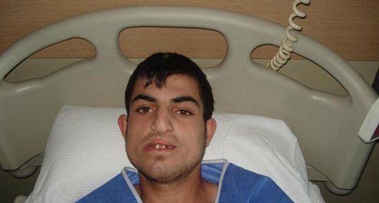 Muhammed D., tedavisi sırasında hastane yatağında